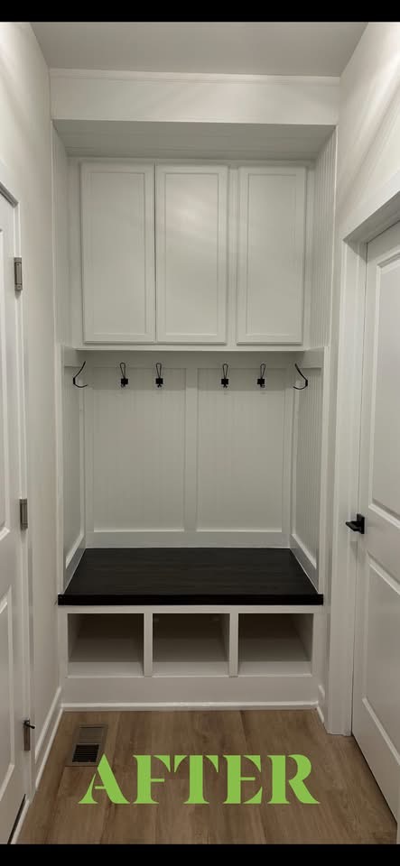 Mudroom bench and storage