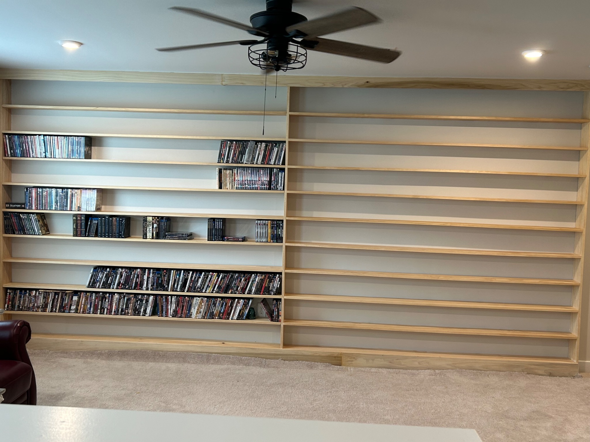 Custom wall shelves