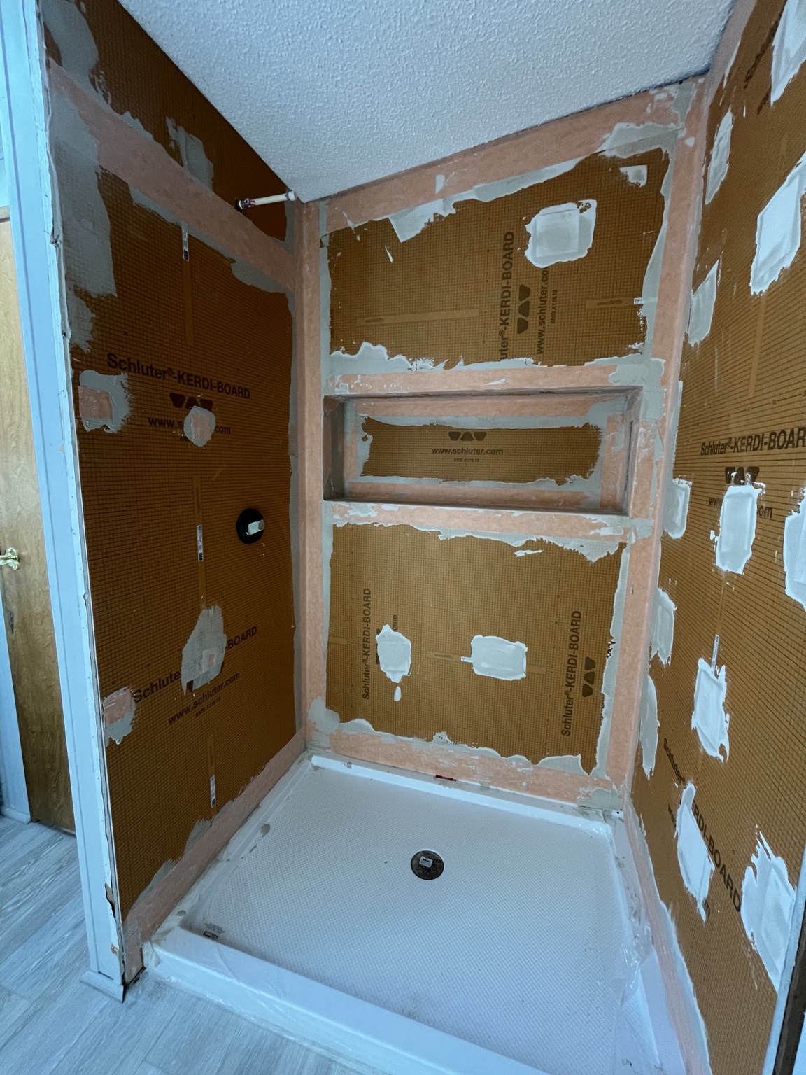 Schluter waterproofing shower prep